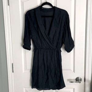 ZARA NAVY WRAP DRESS